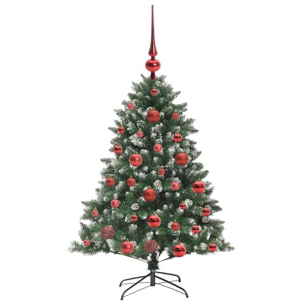 vidaXL Kunstkerstboom met 150 LED Groen 120 cm PVC en Plastic en Staal