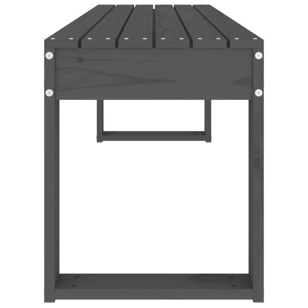vidaXL Tuinbank 110x38x45 cm massief grenenhout grijs
