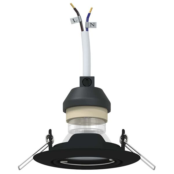 vidaXL Spotje 24 pcs Zwart 9 x 9 x 2.5 cm Metaal