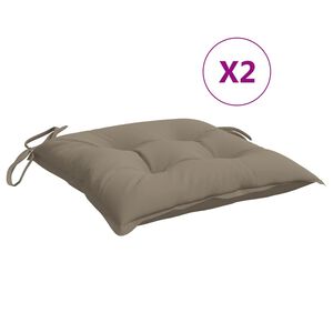 vidaXL Palletkussens 2 st 50x50x7 cm oxford stof taupe
