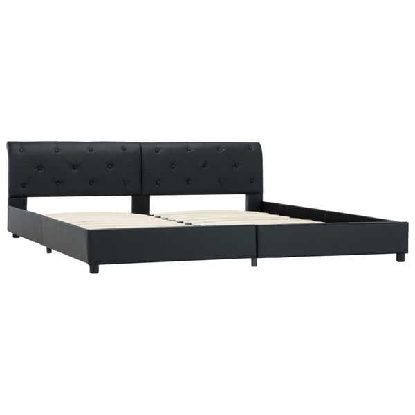 vidaXL Bedframe kunstleer zwart 180x200 cm