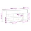 vidaXL Schoenenbank 102x30,5x45 cm bewerkt hout sonoma eikenkleurig