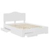 vidaXL Bedframe met hoofdeinde met lade Wit 140 x 200 cm Bewerkt hout