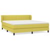 vidaXL Boxspring met matras stof groen 180x200 cm