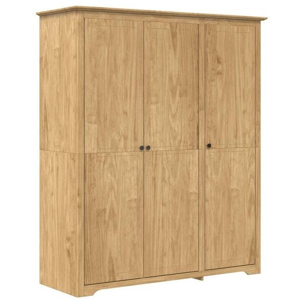 vidaXL Kledingkast BODO Honingbruin 146 x 53,5 x 173 cm Bewerkt hout