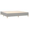 vidaXL Boxspring met matras en LED stof lichtgrijs 200x200 cm
