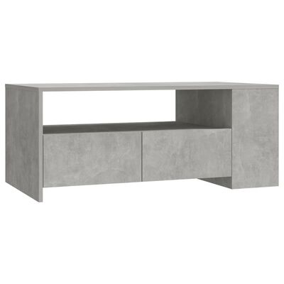 vidaXL Salontafel 102x55x42 cm bewerkt hout betongrijs