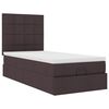 vidaXL Ottoman bed met matras en LED's 80x200cm stof donkerbruin