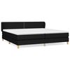 vidaXL Boxspring met matras stof zwart 200x200 cm