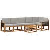 vidaXL Buiten bankenset 7 st Naturel en lichtgrijs Polyester