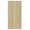 vidaXL Tv-meubel 30,5x30x60 cm bewerkt hout wit en sonoma eikenkleurig