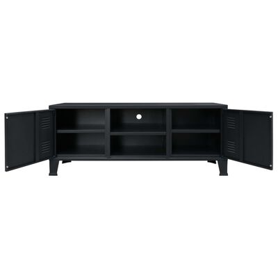 vidaXL Tv-meubel industriële stijl 120x35x48 cm metaal zwart kopen? vidaXL.nl