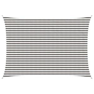 vidaXL Zonneschaduwzeil Lichtgrijs en wit. 3 x 6 m HDPE
