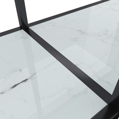vidaXL Wandtafel 220x35x75,5 cm gehard glas wit