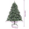 vidaXL Kunstkerstboom met 300 LED Groen 180 cm PVC en Plastic en Staal