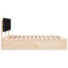vidaXL Bedframe met Gevoerd Hoofdgedeelte Zwart 140 x 190 cm