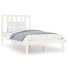 vidaXL Bedframe massief grenenhout wit 100x200 cm