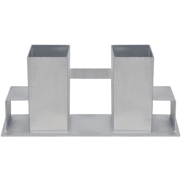 vidaXL Stapelhulpen brandhout 4 st staal zilverkleurig