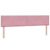 vidaXL Boxspring met matras fluweel roze 180x210 cm
