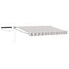 vidaXL Elektrisch Uittrekbaar Zonnescherm Lichtgrijs en wit. 3 x 2,5 m