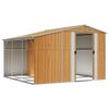 vidaXL Tuinschuur 277x279x179 cm gegalvaniseerd staal lichtbruin