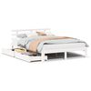 vidaXL Bedframe met lades massief grenenhout wit 140x190 cm
