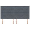 vidaXL Hoofdbord met hoofdeinde Donkergrijs 180 cm Nep Leer