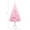 vidaXL Kunstkerstboom met verlichting en kerstballen 240 cm PVC roze