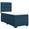 vidaXL Boxspring met matras fluweel blauw 80x200 cm