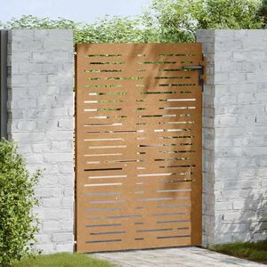 vidaXL Poort 85x150 cm vierkant cortenstaal