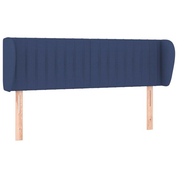 vidaXL Hoofdbord met randen 147x23x78/88 cm stof blauw