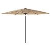 vidaXL Parasol met stalen paal 288x288x225 cm bruin