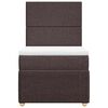 vidaXL Boxspring met matras stof donkerbruin 100x200 cm
