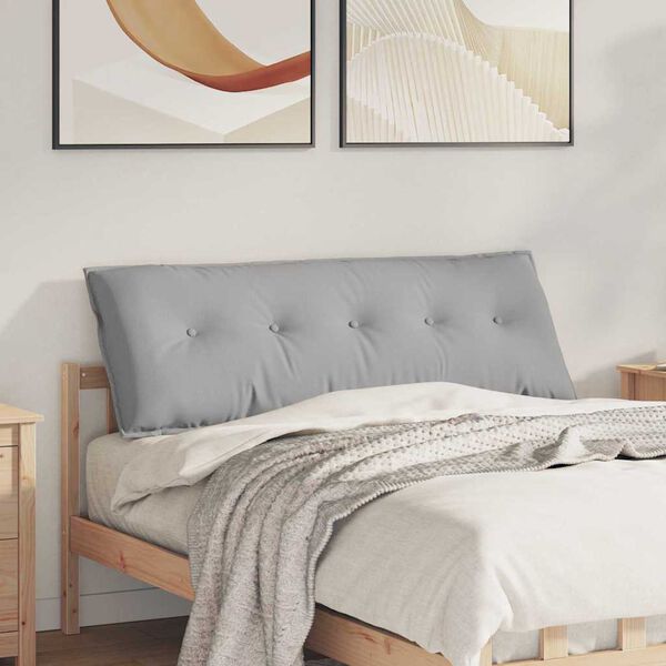 vidaXL Rugkussen Wolkengrijs 140 x 19 x 50 cm Stof