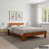 vidaXL Bedframe met hoofdbord grenenhout honingbruin 140x200 cm