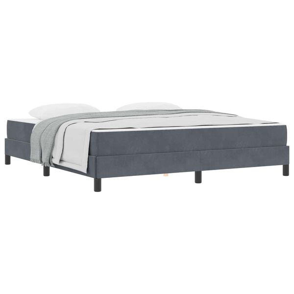 vidaXL Boxspringbed met matras Donkergrijs 180 x 220 cm Stof