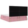 vidaXL Bed met LED-striplichten met opslag Roze 180 x 200 cm Fluweel
