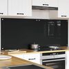 vidaXL Keuken Achterwand 2 pcs Zwart 80 x 60 cm gehard glas