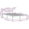 vidaXL Bedframe zonder matras massief grenenhout wasbruin 140x200 cm