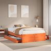 vidaXL Bedframe zonder matras met lades grenenhout wasbruin 150x200 cm