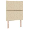 vidaXL Boxspring bed met matras met hoofdeinde Cr&egrave;me 90 x 190 cm Stof