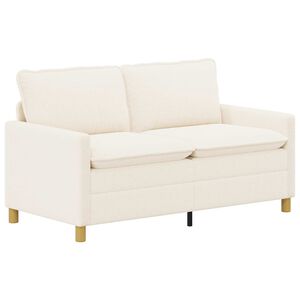 vidaXL Bank Cr&egrave;mekleurig 156 x 81 x 87,5 cm Stof