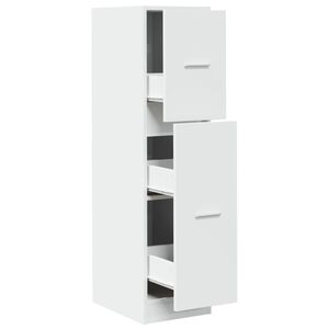vidaXL Apothekerskast 30x41x118 cm bewerkt hout wit