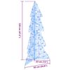 vidaXL Kerstboom met 100 LED Blauw 120 cm Acryl