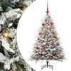 vidaXL Artificial Pre-lit Kerstboom met Ballenset Groen 150 cm