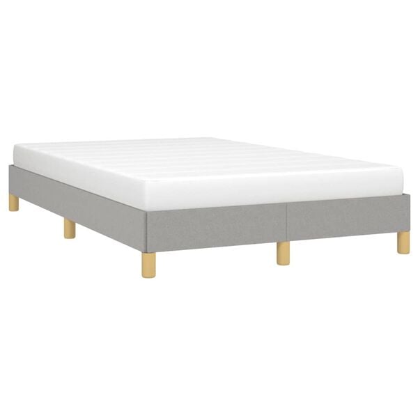 vidaXL Bedframe zonder matras 120x200 cm stof lichtgrijs