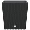 vidaXL Plantenbak met uitneembare bak rattan-look 21/32 L PP antraciet