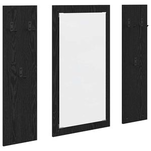 vidaXL Wandgemonteerde kapstok met opslag Zwart Eiken 96 x 1,5 x 90 cm