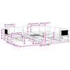 vidaXL 11-delige tuinbankset met kussens acaciahout & touw