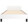 vidaXL Bedframe met hoofdbord kunstleer wit 90x190 cm